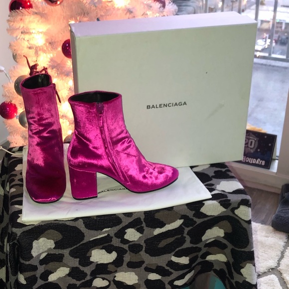 Balenciaga Velvet Booties - Picture 6 of 6
